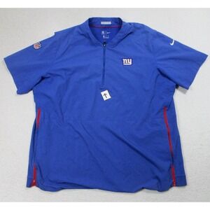 New York Giants Shirt Mens XXL Blue NFL Football Nike On Field Quarter Zip